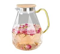 Pichet En Verre - Matériau À Haute Teneur En Borosilicate, Équipement De Boisson De Qualité Professionnelle, Transparent De Grande Capacité 2 L Avec Poignée Et Couvercle, Système Avancé De Pro