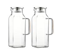 Pichet en verre robuste avec option de double filtre et récipient de service de boisson de capacité pour les fêtes et un usage quotidien Récipient à boisson haute transparence