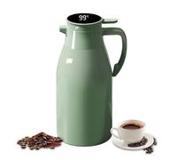 Pichet isotherme 2 L 6 couches pour eau chaude, théière, café, jus, lait, thé, café, boissons, bureau, camping