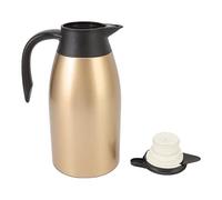 Pichet Isotherme 2L en Acier Inoxydable, Distributeur de Boissons Chaudes et Froides avec Couvercle Isolé, Portable pour Café, Thé, Lait, Soupe, Eau