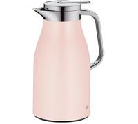 alfi SKYLINE 1,0 l, rose pastel, pichet isotherme en acier inoxydable avec insert en verre trempé hygiénique, bouchon à vis avec bouton poussoir confortable, poignée ergonomique, idéale comme