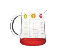 Verre mesureur/doseur 1L en verre et silicone