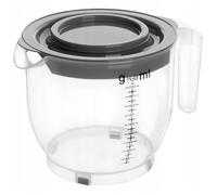 KADAX Pichet Mesureur avec Couvercle et Poignée, Verre Doseur en Plastique Équipé d'une Échelle de Volume pour Cuisine et Pâtisserie (2L, Transparent)