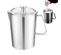 Pichet mousseur à lait - 2000 ml en acier inoxydable - Pichet à mousser pour lait - pour cafés, brunchs, cuisines, latte, cappuccinos, boissons