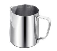 Pichet Mousseur à Lait pour Machine à Café,Pichet à Lait en Acier Inox 304 de 350 ml/12 oz,Accessoires de Barista en Métal pour Cappuccino Latte et Expresso,Passe au Lave-vaisselle