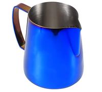 Pichet Moussoir à Lait 400ml Acier Inoxydable 304, Couleur Bleue, Design Ergonomique - Bec Aigle Anti - Débordement, Résistant à La Corrosion, Idéal Café et Latte Art