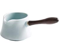 Pichet, pot à lait petit plat à sauce avec poignée mini pots à lait pichet à café au lait assaisonnement plat apéritif for restaurant maison 200 ml style japonais barista (couleur : bleu) (blanc) (ble