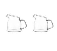 Pichet Pour Faire Mousser Le Lait 2 pièces/ensemble 100ML Pot à lait tasse café avec poignée Transparent Latte veau de brassage la main