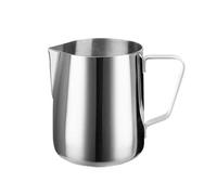Pichet Pour Faire Mousser Le Lait Pichet à mousse de lait en acier inoxydable, 2 pièces, bec Long et arrondi, Latte Art, pichet, mousseur, Barista, vapeur for(Silver-600ml)