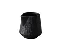 Pichet Pour Faire Mousser Le Lait Tasse à café Latte Art, tasse Sauce Steak, pichet lait bouche pointue, sucrier, Pot, tasses expresso en céramique 2 pièces(Black,85ml)