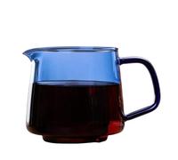 Pichet Pour Faire Mousser Le Lait Tasse à mesurer de couleur claire 300/550ml, 2 pièces, avec poignée, pichet lait, café, crémier, jus thé, mousseur, Latte(Blue,9.5 * 6.5 * 8.5cm)