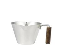 Pichet Pour Faire Mousser Le Lait Tasses à mesurer en acier inoxydable, tasse d'extraction d'expresso Double bouche de 100ml avec échelle, outils cuisine 2 pièces(Silver)