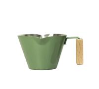 Pichet Pour Faire Mousser Le Lait Tasses à mesurer en acier inoxydable, tasse d'extraction d'expresso Double bouche de 100ml avec échelle, outils cuisine 2 pièces(Dark green)