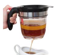 Pichet Séparateur De Graisse De Cuisine Avec Filtre Fin - Séparateur De Grasse 1 Pour Éliminer L'huile, La Graisse Et Les Résidus Des Soupes, Bouillons, Sauces, Jus De Barbecue, Aliments Frits Et L