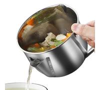 Pichet séparateur de graisse - Écumoire à soupe de graisse de qualité alimentaire, bec verseur de précision, corps résistant à la chaleur, filtre de cuisine grand volume | Bol passoire en acier