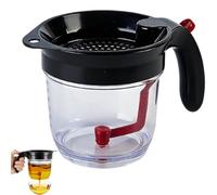 Pichet séparateur graisse 1000 ml avec libération inférieure, pichet séparateur sauce en plastique, tasse à mesurer multifonctionnelle séparation d'huile soupe for la cuisson des sauces à sauce