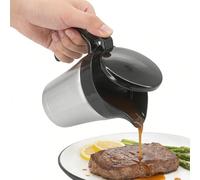 Pichets en acier inoxydable - 450 ml - Double paroi isolée - Séparateur de sauce thermique avec couvercle à charnière et poignée - Vaisselle de vacances pour garder le lait, la crème et la sauce