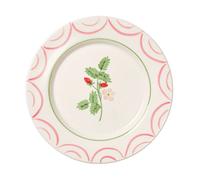Pick a Poppy Cottage flower Wild Strawberry assiette Red. 28 cm
