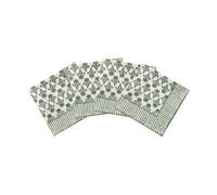 Pick a Poppy Lily serviette en coton Green. lot de 4. 45x45 cm