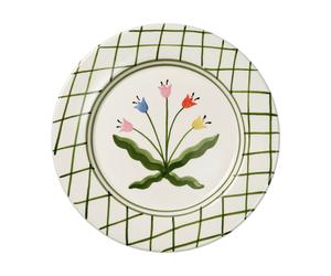 Pick a Poppy Madelen Möllard Tulip assiette Green. 28 cm