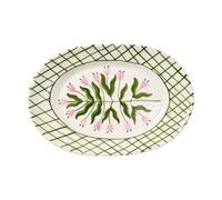 Pick a Poppy Madelen Möllard Tulip plat de service Green. 38.5 cm