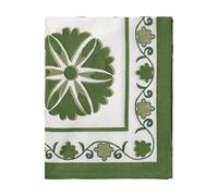 Pick a Poppy Suzani nappe Green. 250x150 cm