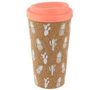 Thermos et bouteille isotherme Pick & Drink Pick and Drink - Mug de transport en liège Exotic - 450 ml - Rose saumon - Exotic