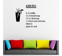 Pick and Stick Sticker Mural déco Bloody Mary - 55 X 70 cm, Noir Noir G