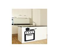 Pick and Stick Sticker Mural déco cuisinière - 55 x 50 cm, Noir