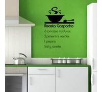 Pick and Stick Sticker Mural déco Gazpacho - 50 X 45 cm, Noir Noir