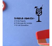 Pick and Stick Sticker Mural déco Tequila - 45 x 65 cm, Noir Noir G
