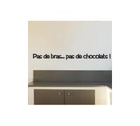 Pick and Stick Sticker Mural Pas de bras pas de chocolat - 30 x 55 cm, Noir