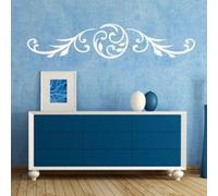 Pick and Stick Sticker Mural Sticker Floral design tête de lit Horizonal - 180 x 40 cm, Noir Noir G