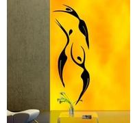 Pick and Stick Sticker Mural Trois danseuses - 150 x 45 cm, Noir Noir G