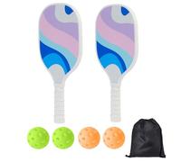 Pick Ball Ensemble familial de raquettes de balle - Ensemble de raquettes de balle | Raquette de sport avec sac à ballons, pagaie de sport, pagaie de sport, grandes pagaies légères, accessoires de