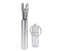Pick d'oreille 6 Pcs Kit Nettoyage Oreille Curette Kit Suppression Cérumen Étui de Poche Porte-Clés Nettoyage Oreilles