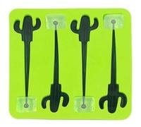 Pick & Drink - Moule à glaçons avec 4 agitateurs cactus Vert G