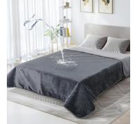 PICK FOR LIFE Couverture imperméable couverture d'amour réversible en flanelle pour chien, couverture d'extérieur, de voyage, pour lit, canapé, siège auto, gris foncé/gris clair, 152 x 203 cm