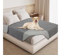 PICK FOR LIFE Couverture pour chien - Imperméable et lavable - Réversible - Douce - Pour lit, canapé, voiture - Gris - 172 x 208 cm