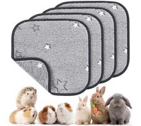 PICK FOR LIFE Lot de 4 tapis en polaire étanches et absorbants pour cage de cochon d'Inde - Couvertures lavables et absorbantes pour petits animaux, lapin, furet, hamster, chinchillas, hérisson, chiot