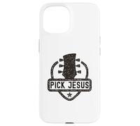 Pick Jesus Guitare Pasteur Chrétien Pasteur Coque pour iPhone 15