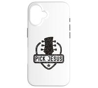 Pick Jesus Guitare Pasteur Chrétien Pasteur Coque pour iPhone 16