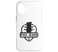 Pick Jesus Guitare Pasteur Chrétien Pasteur Coque pour iPhone 16 Plus