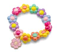 Pick & Pop, Flower Power : Coussinets en Silicone sensoriels : libérez Les Perles et créez Votre Propre Bracelet.