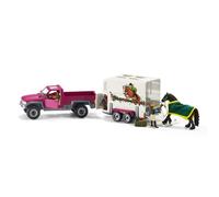 Pick-up avec remorque pour cheval