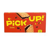 PiCK UP Dark - Lot de 5 barres à biscuits - 2 biscuits croustillants avec tableau chocolat foncé (5 x 28 g)