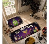 Pick Your Poison Lot de 2 tapis de cuisine avec citation en forme de