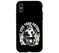 Pick Your Poison Pin Up Devil Woman Tatouage Traditionnel Flash Coque pour iPhone X/XS