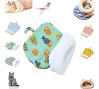 Pickelect Cozy Pet Nest for Cats and Dogs, 2025 New Picture Cozy Pet Nest, Portable All-Season, 360° Warm Tunnel Cat Sleeping Bag (A, L)