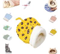 Pickelect Cozy Pet Nest for Cats and Dogs, 2025 New Picture Cozy Pet Nest, Portable All-Season, 360° Warm Tunnel Cat Sleeping Bag (B, L)